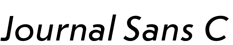 Journal Sans C Italic Yazı tipi ücretsiz indir